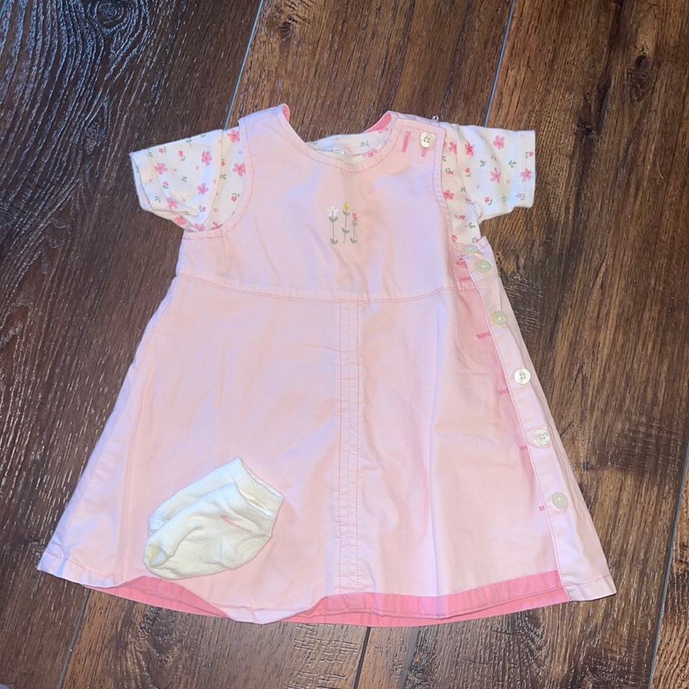 [BABY GAP] Jumper dress w/ Matching Flower Tee